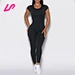 open back jumpsuit black